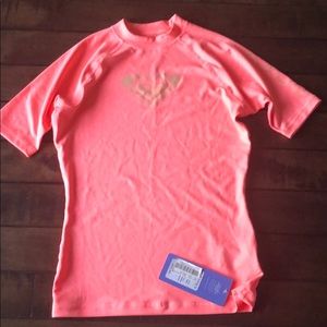 Roxy Whole Hearted Coral Swim shirt/rash guard M